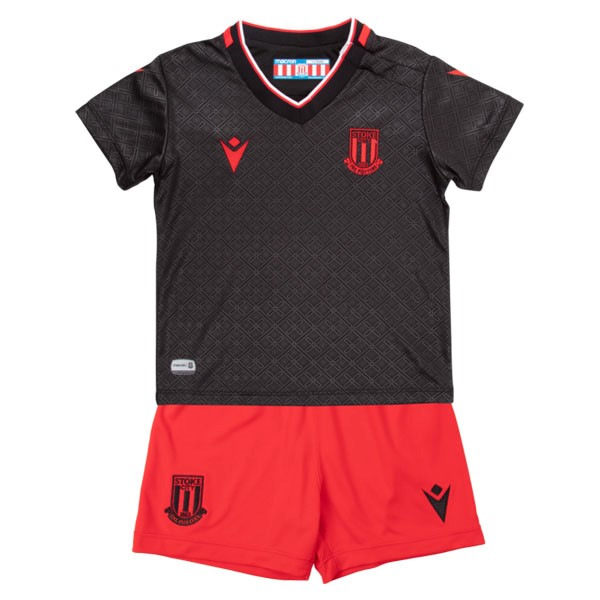 Camiseta Stoke City Replica Segunda Ropa Niño 2022/23 Negro